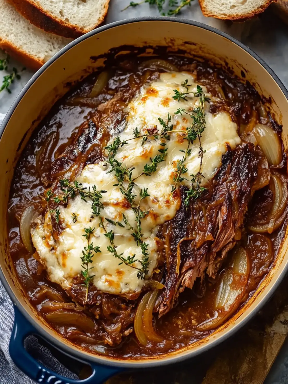 Irresistible French Onion Pot Roast with Caramelized Onions & Gruyere 3 French Onion Pot Roast with Caramelized Onions and Gruyere