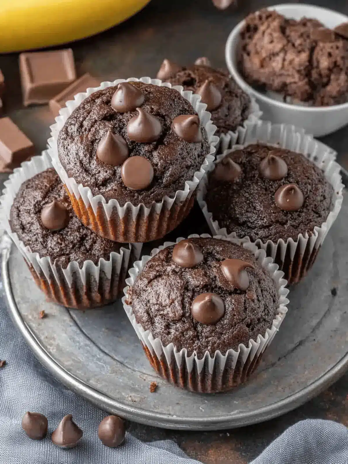 Irresistible Double Chocolate Banana Muffins You ll Love 4 Double Chocolate Banana Muffins