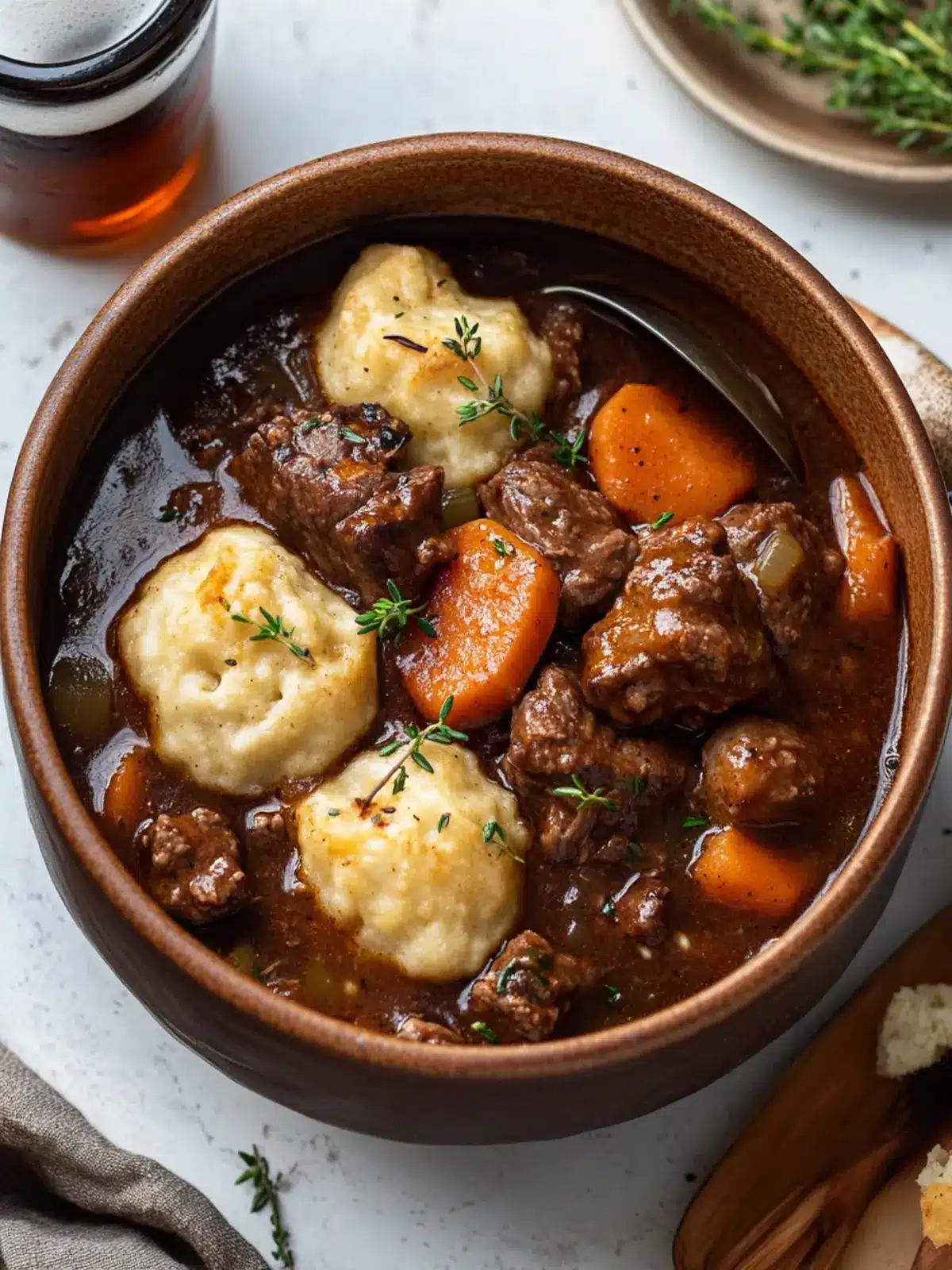Cozy Up with Irish Stout Beef Stew and Herbed Dumplings 2 Irish Stout Beef Stew with Herbed Dumplings