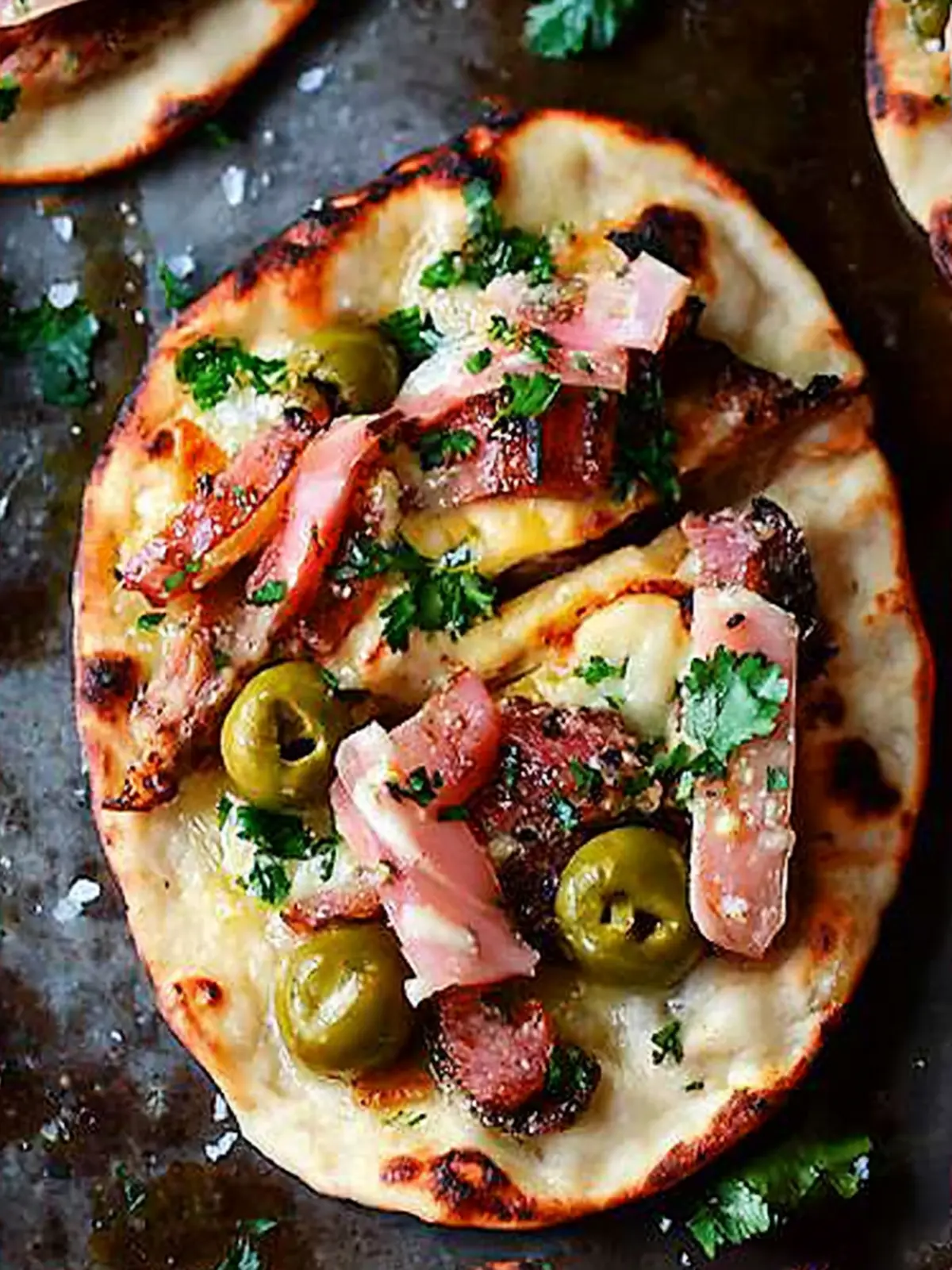Savor Mini Cuban Naan Pizzas for a Bold Flavor Explosion 2 Mini Cuban Naan Pizzas