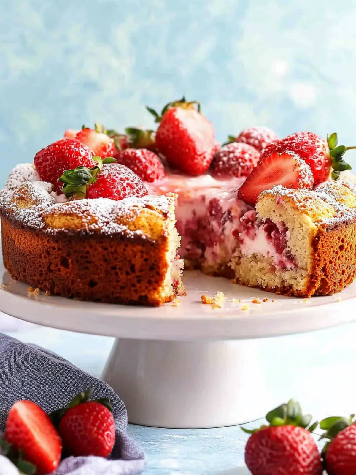 One Bowl Strawberry Yogurt Cake That'll Brighten Your Day 4 One Bowl Strawberry Yogurt Cake