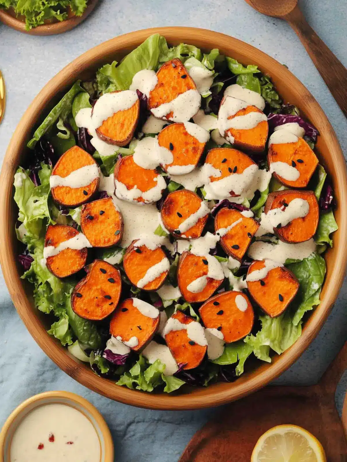 Vegan Sweet Potato Salad with Zesty Tahini Dressing 4 Vegan Sweet Potato Salad