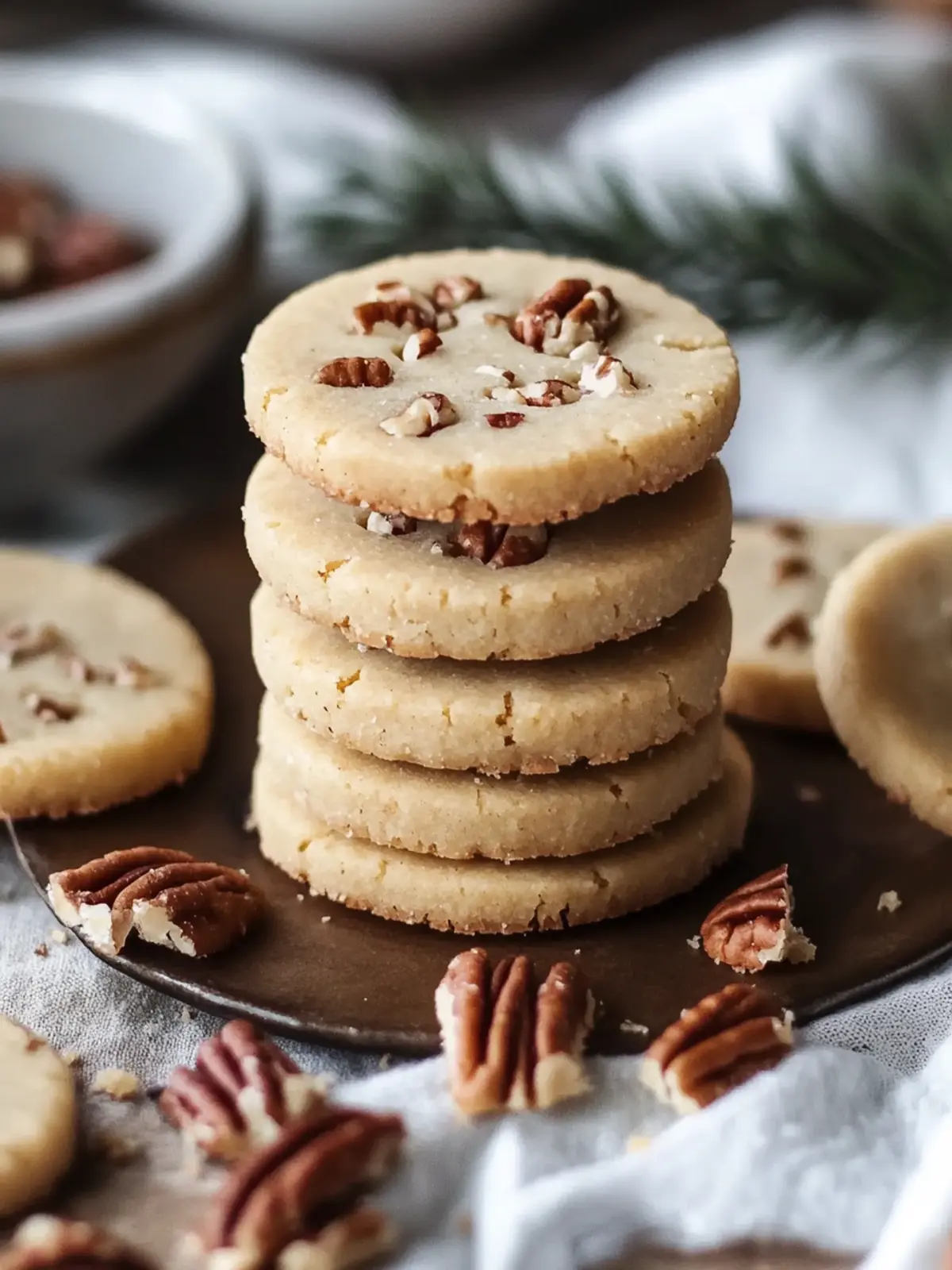 Indulge in Brown Butter Pecan Shortbread Cookies Today! 2 Brown Butter Pecan Shortbread Cookies