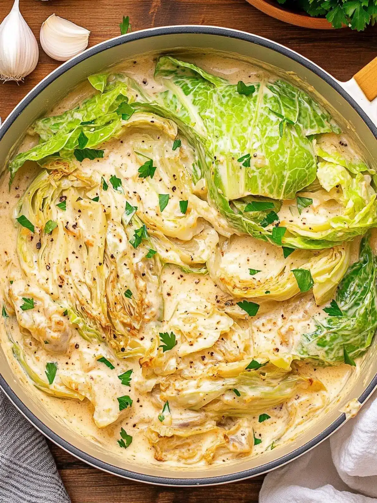 Creamy Garlic Parmesan Cabbage That Will Wow Your Tastebuds 4 Creamy Garlic Parmesan Cabbage