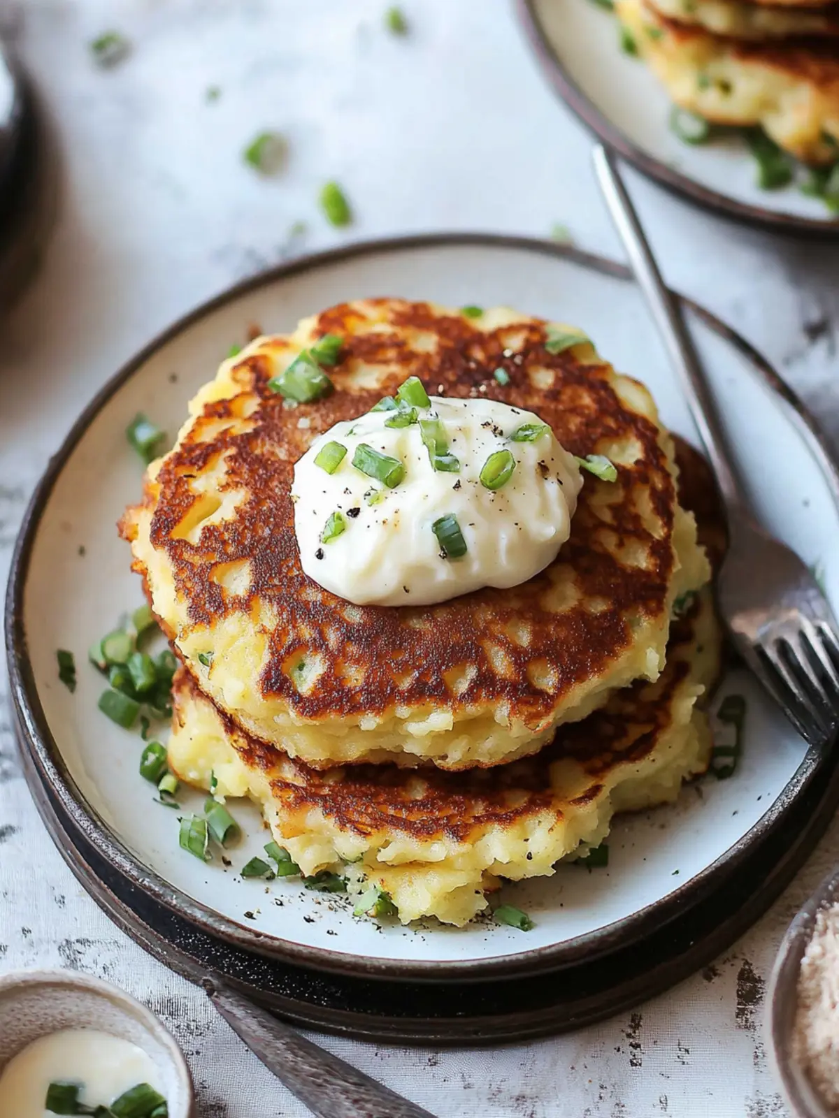 Loaded Irish Cheddar Mashed Potato Pancakes You ll Crave 2 Loaded Irish Cheddar Mashed Potato Pancakes