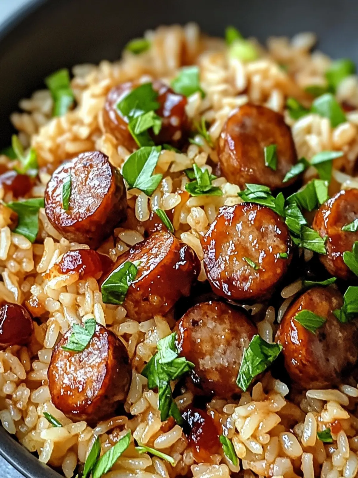 One-Pan Sweet and Tangy BBQ Sausage Rice for Busy Nights 3 One-Pan Sweet and Tangy BBQ Sausage Rice
