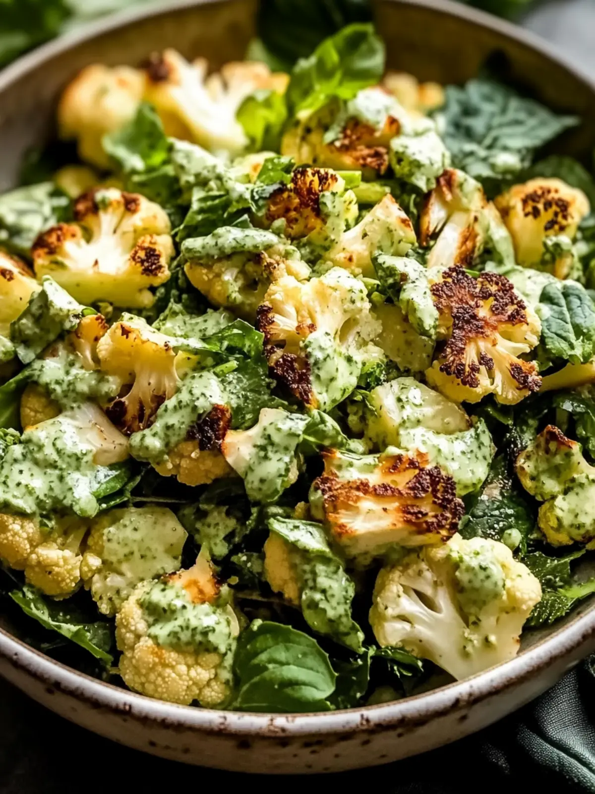 Roasted Cauliflower Green Goddess Salad You ll Crave Daily 4 Roasted Cauliflower Green Goddess Salad