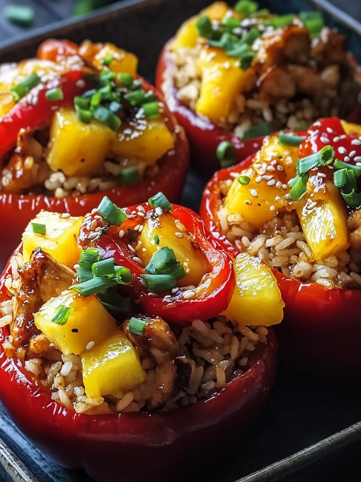 Teriyaki Pineapple Chicken and Rice Stuffed Peppers Delight 3 Teriyaki Pineapple Chicken and Rice Stuffed Peppers