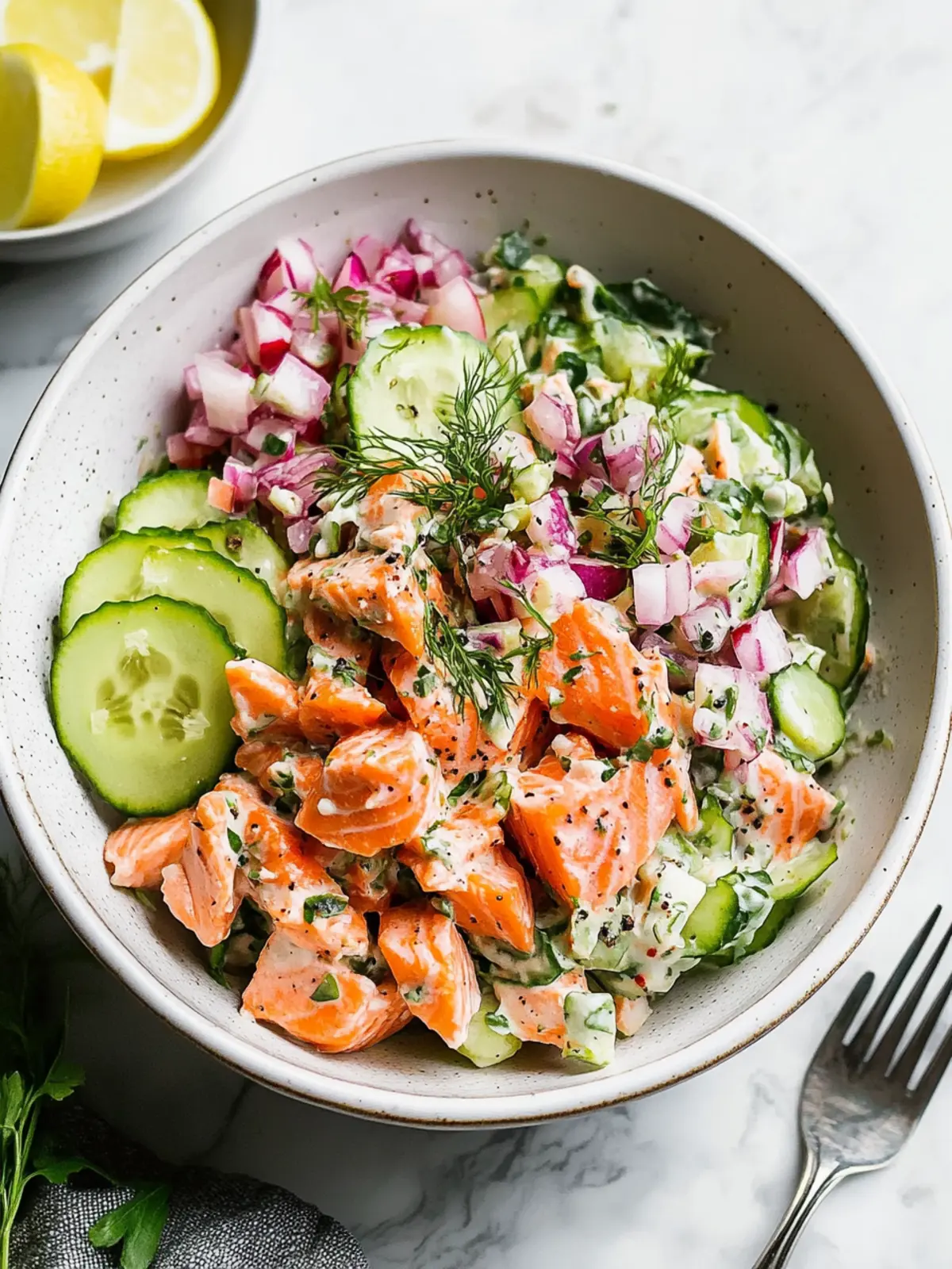 Zesty Salmon Salad with Creamy Lemon Dressing Delight 4 Salmon Salad