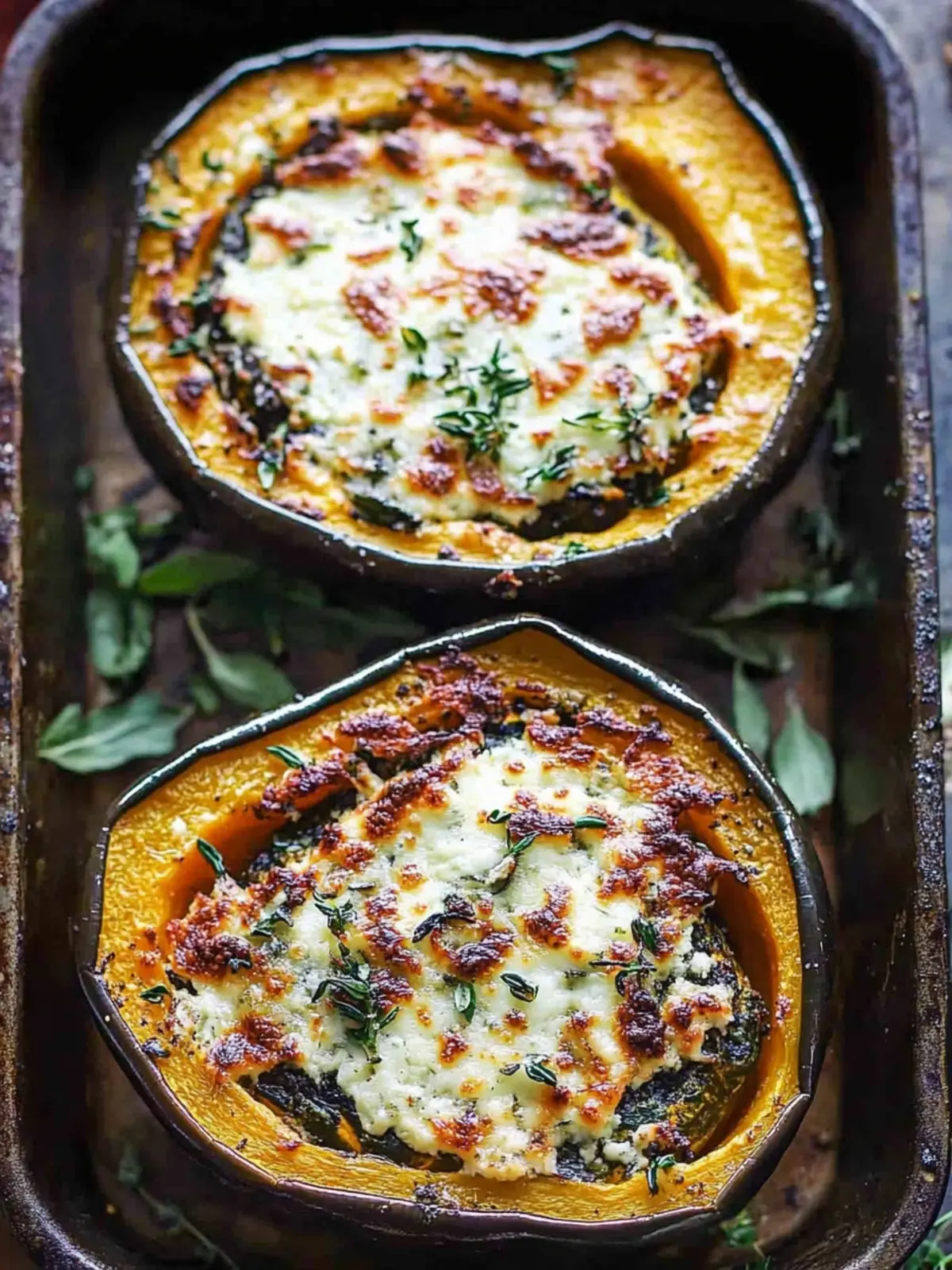 Mouthwatering Stuffed Acorn Squash with Parmesan and Spinach 3 Stuffed Acorn Squash with Parmesan, Cream Cheese and Spinach