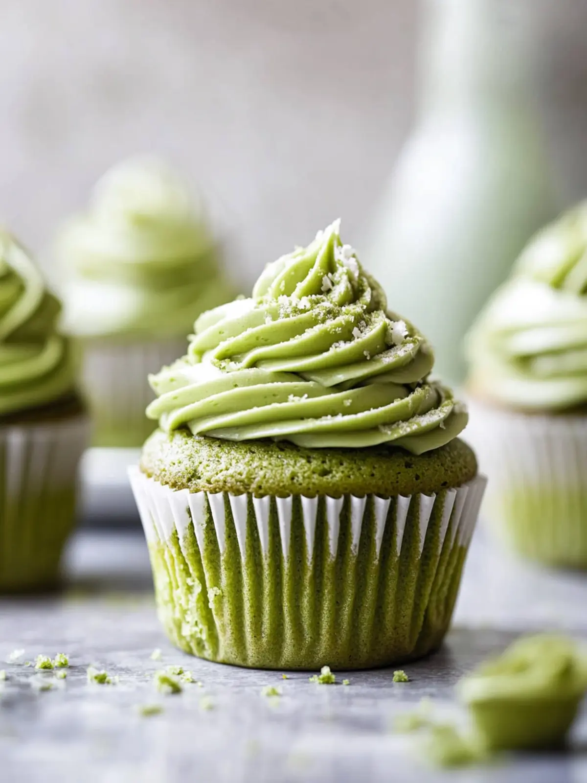 Delicious Matcha Cupcakes with Creamy Buttercream Treat 4 Matcha Cupcakes