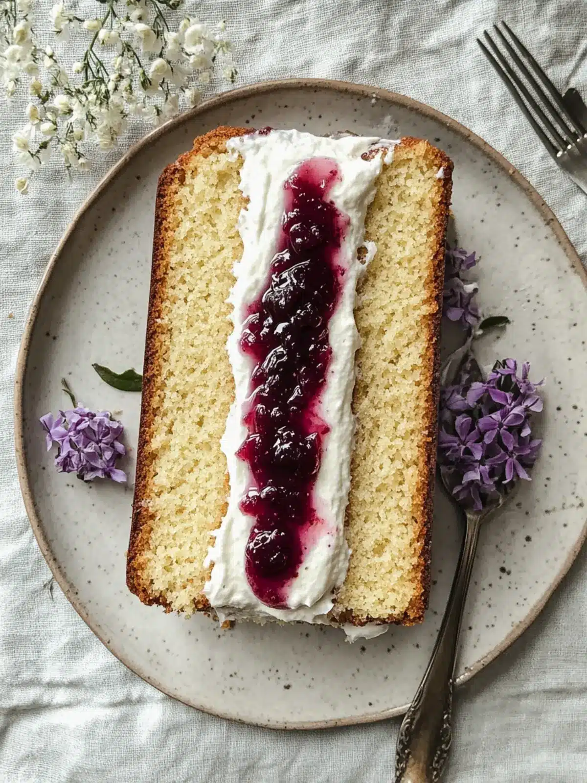 Delightful Cardamom Loaf Cake with Jam & Cream Recipe 2 Cardamom Loaf Cake with Jam & Cream
