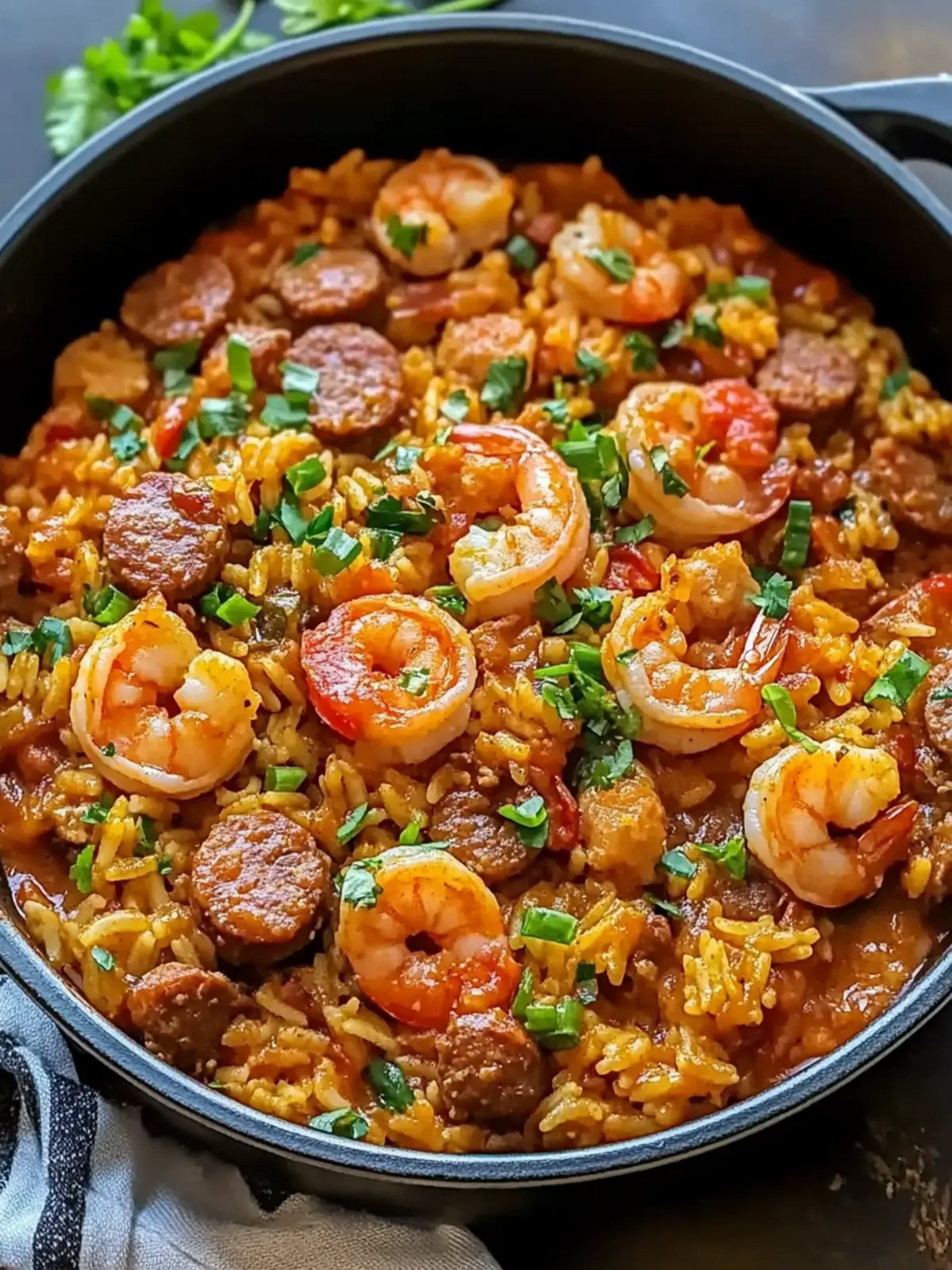 One Pot Shrimp and Sausage Jambalaya in 30 Minutes! 4 One Pot Shrimp and Sausage Jambalaya