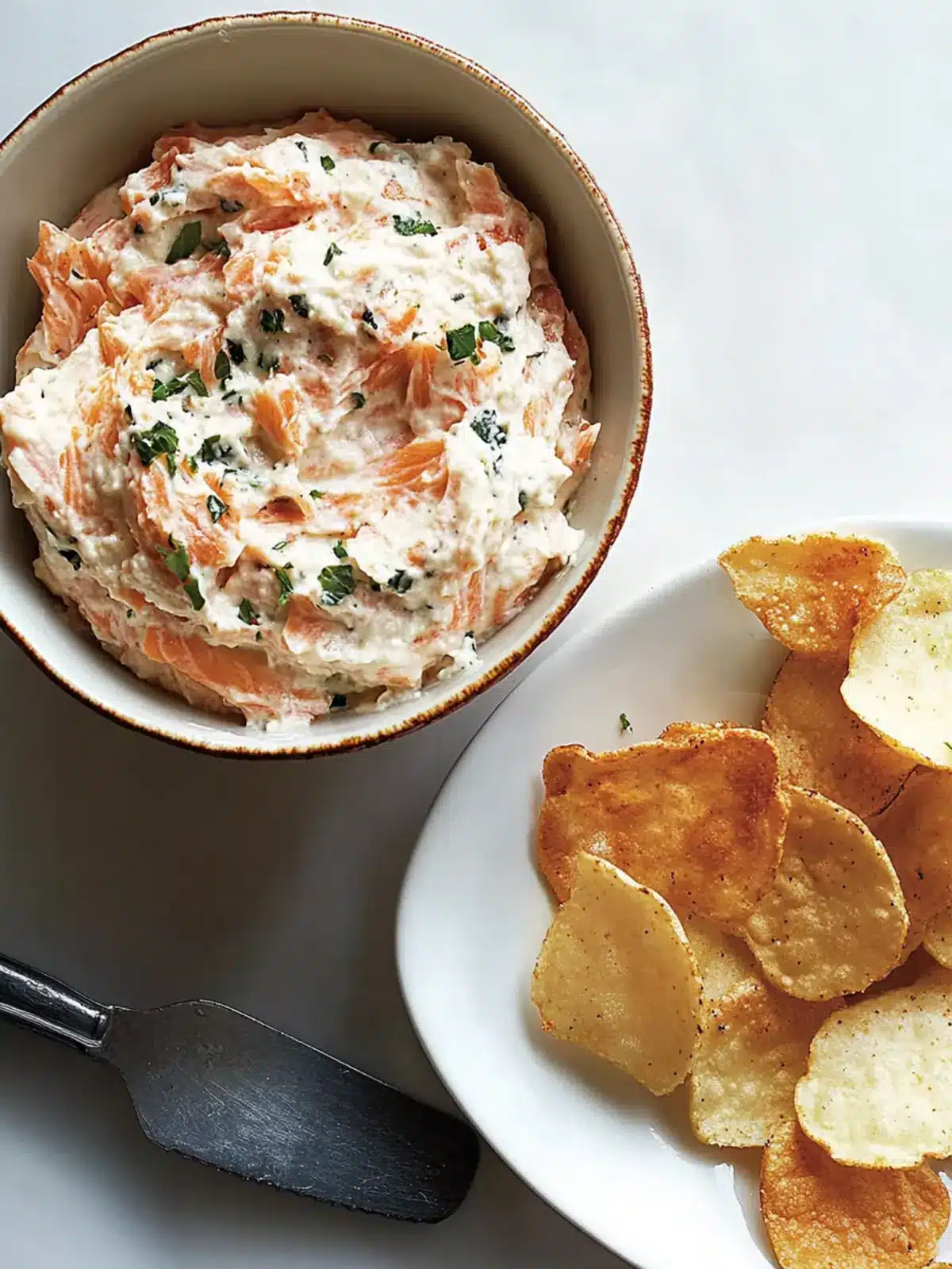 Savory Smoked Salmon Dip with Crispy Bagel Chips Delight 2 Smoked Salmon Dip with Bagel Chips