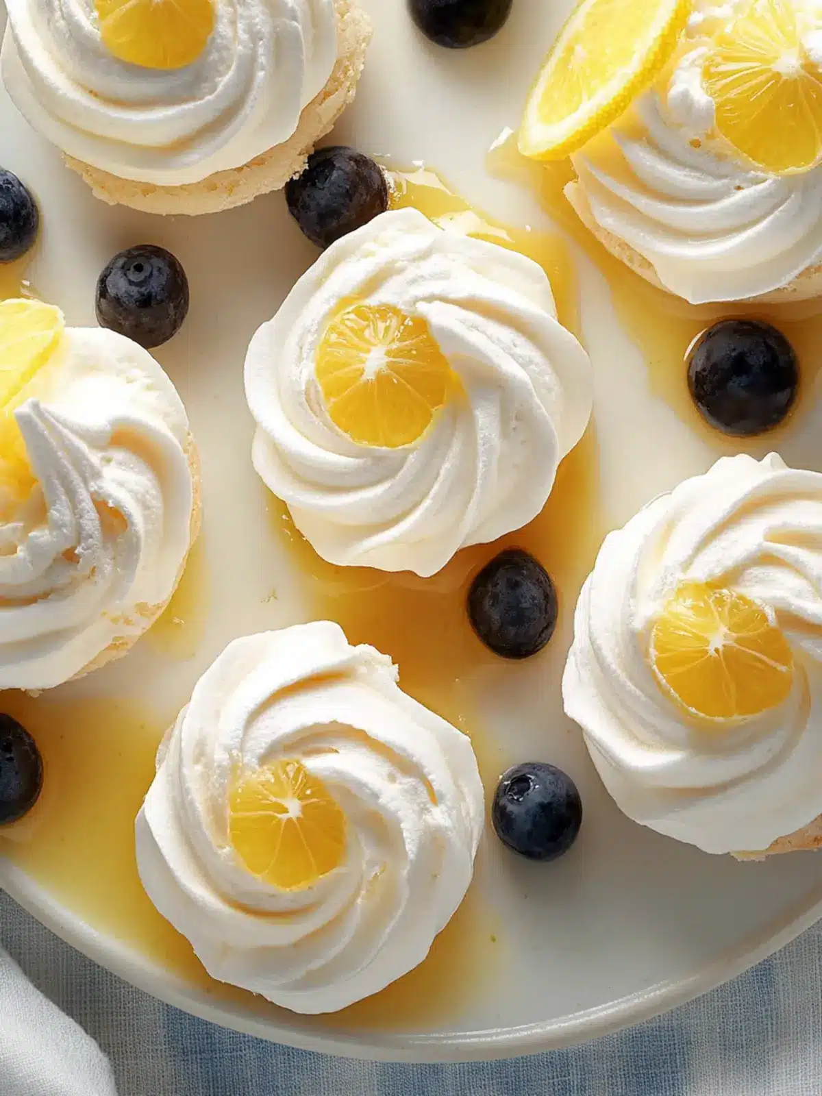 Delicious Meringue Shells with Creamy Lemon Curd Bliss 3 Meringue Shells with Lemon Curd