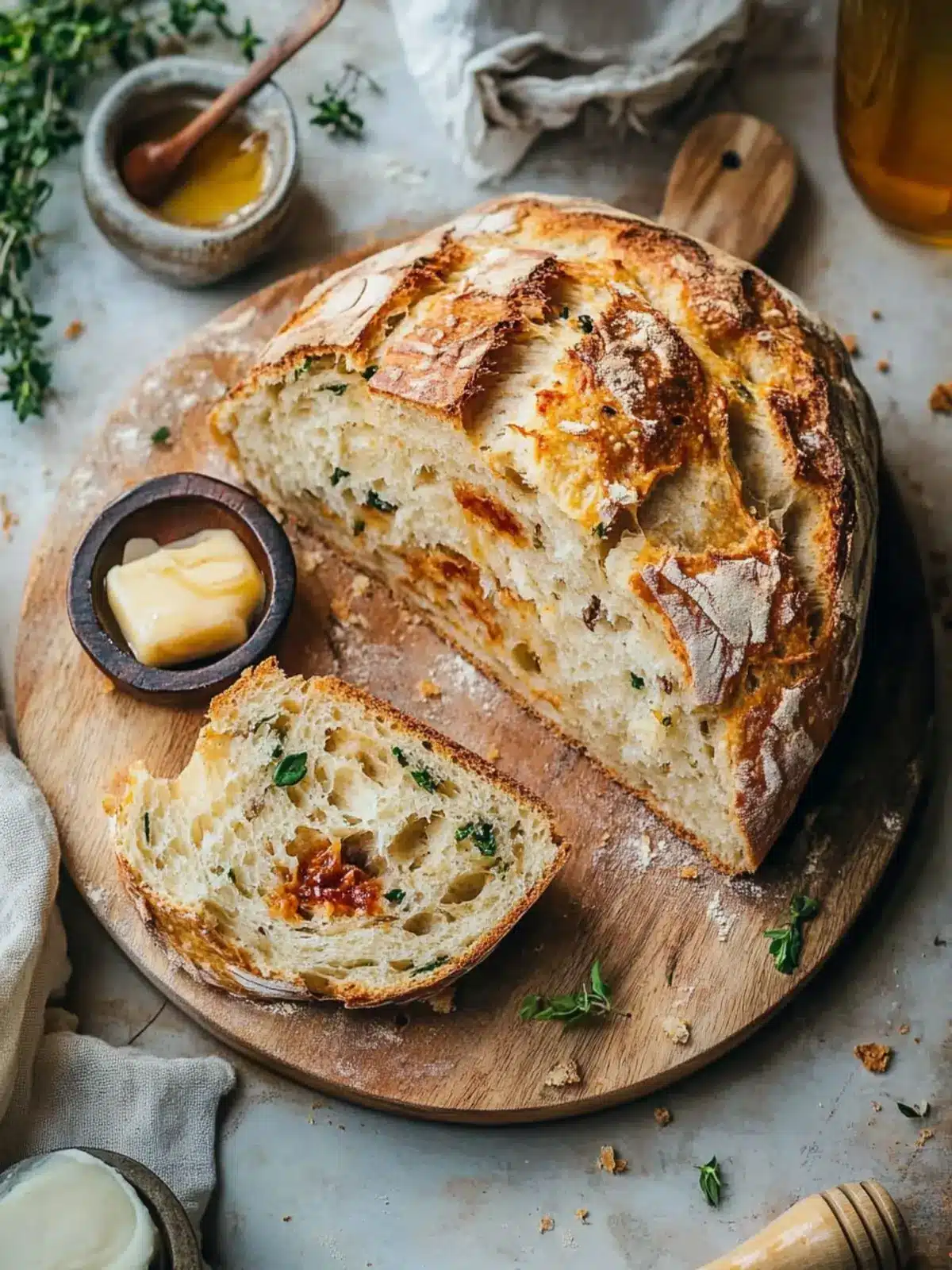 Crusty No-Knead Pizza Bread with Hot Honey Butter Magic 4 Crusty No-Knead Pizza Bread with Hot Honey Butter
