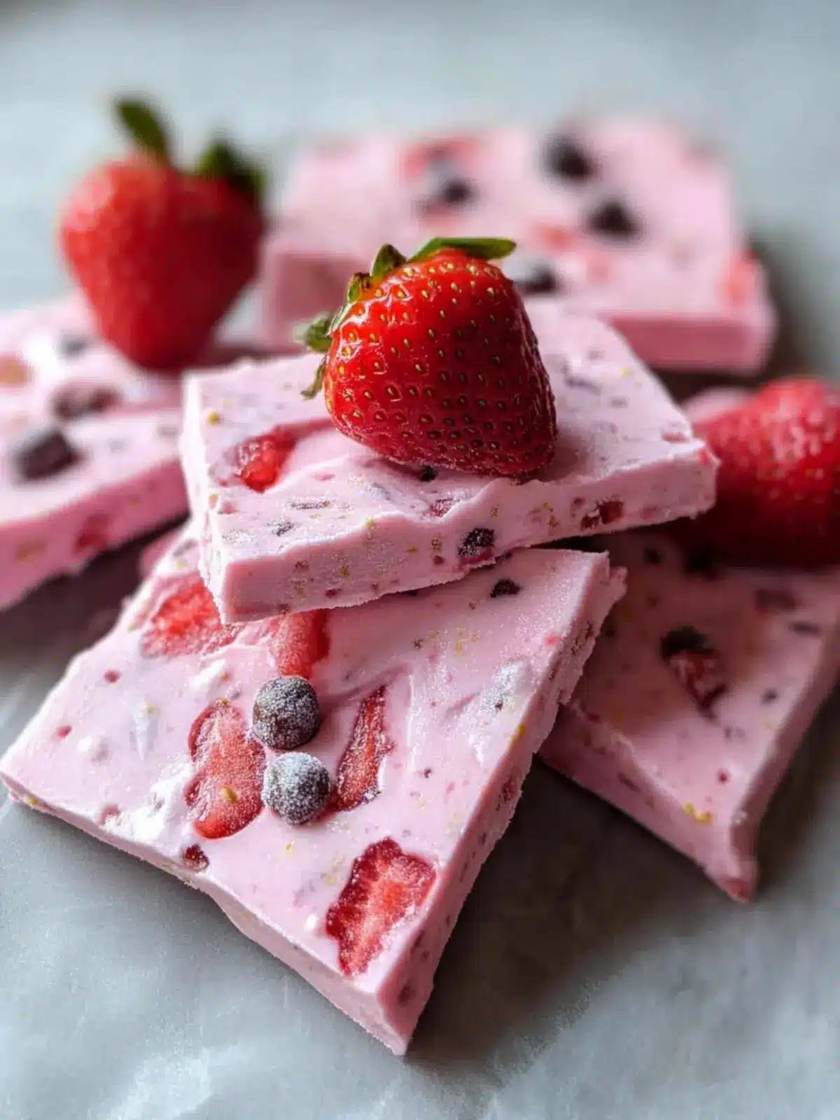 Amazing 110-Calorie Frozen Strawberry Yogurt Bark Your New Favorite Snack 4 Amazing 110-Calorie Frozen Strawberry Yogurt Bark
