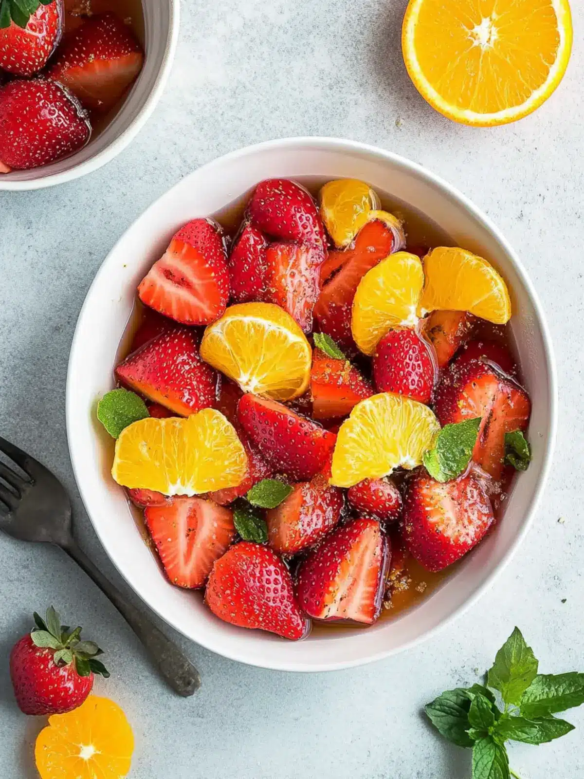 Strawberry and Orange Salad with Citrus Syrup Bliss 3 Strawberry and Orange Salad with Citrus Syrup