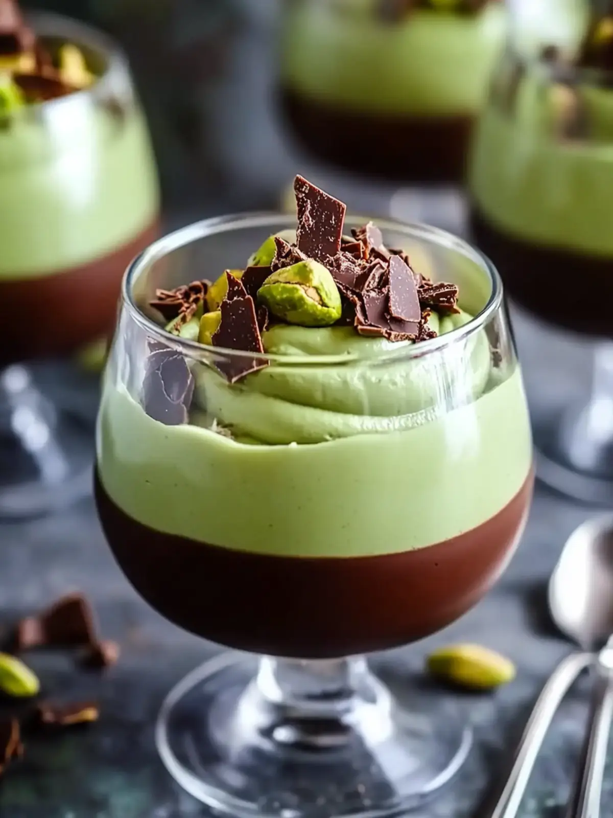Luxurious Pistachio Mousse with Chocolate Ganache Delight 4 Pistachio Mousse with Chocolate Ganache