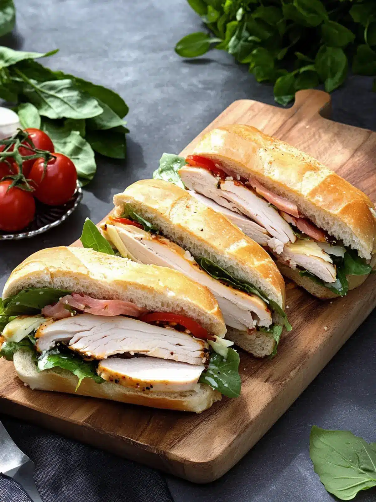 Delicious Smoked Turkey and Provolone Cheese Pan Bagnat Delight 3 Smoked Turkey and Provolone Cheese Pan Bagnat