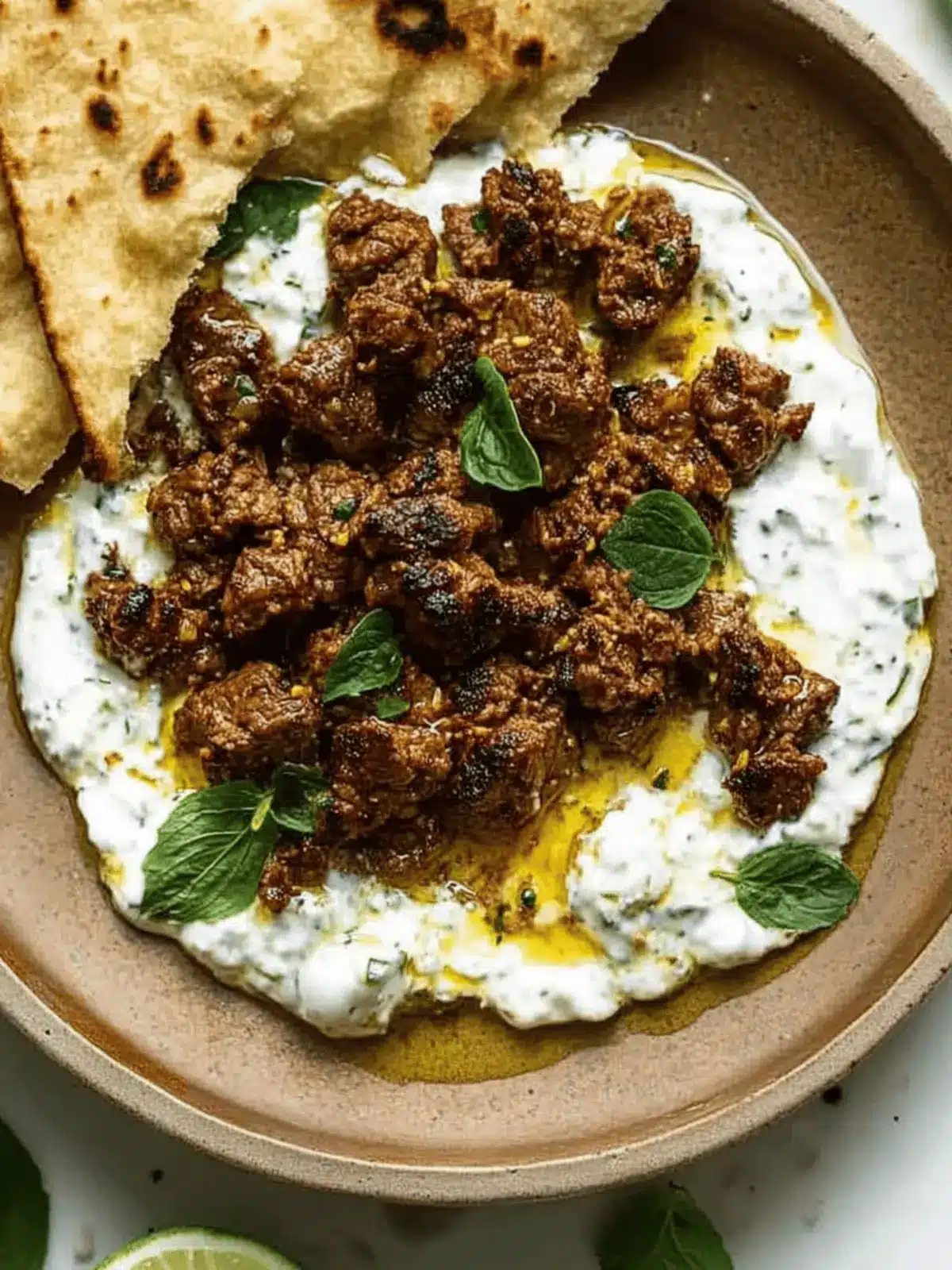 Smashed Beef Kebab with Cucumber Yogurt: A Flavor Explosion 4 Smashed Beef Kebab With Cucumber Yogurt