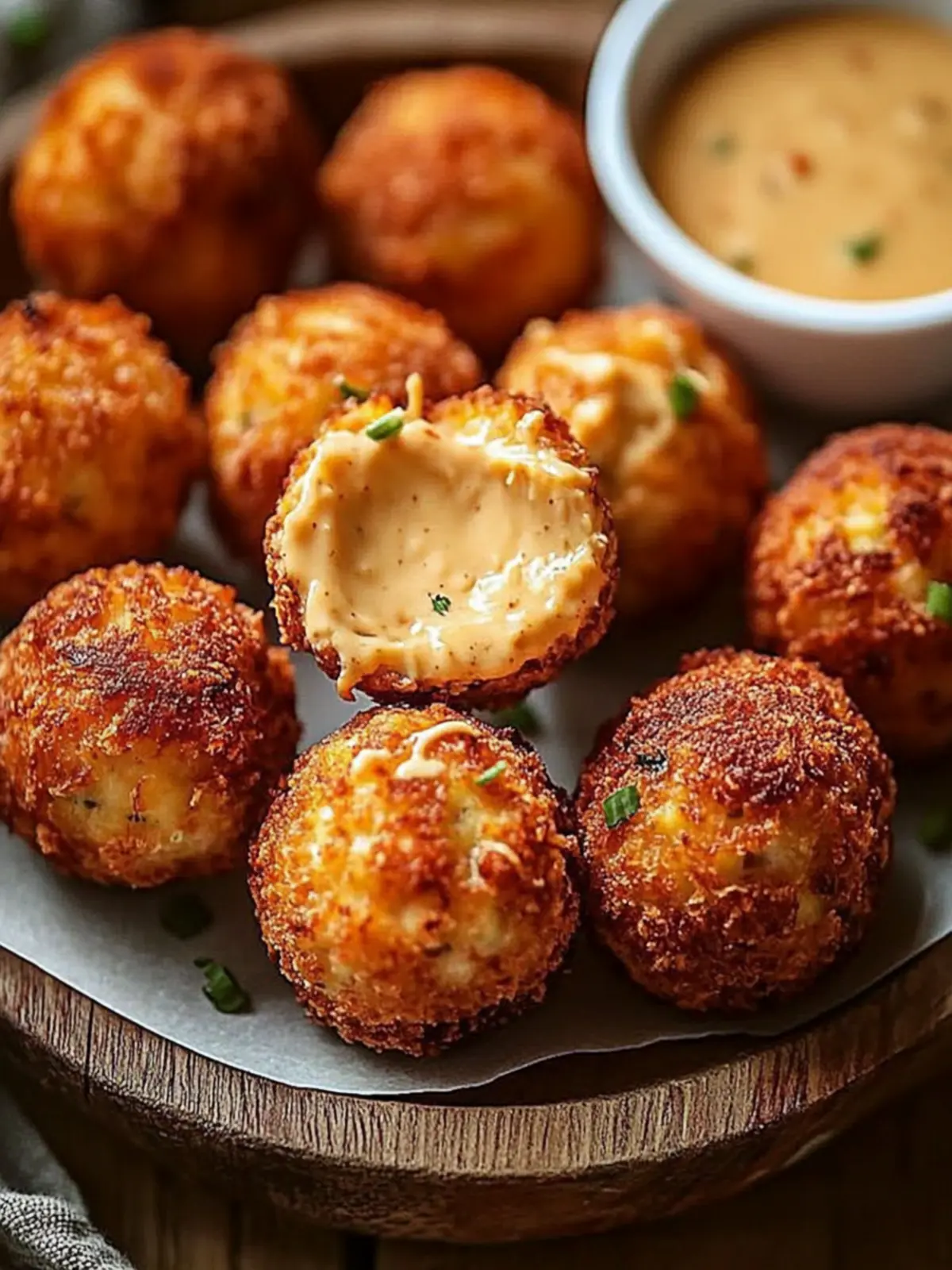 Crispy Reuben Balls with Spicy Thousand Island Dip Bliss 3 Reuben Balls with Spicy Thousand Island Dipping Sauce
