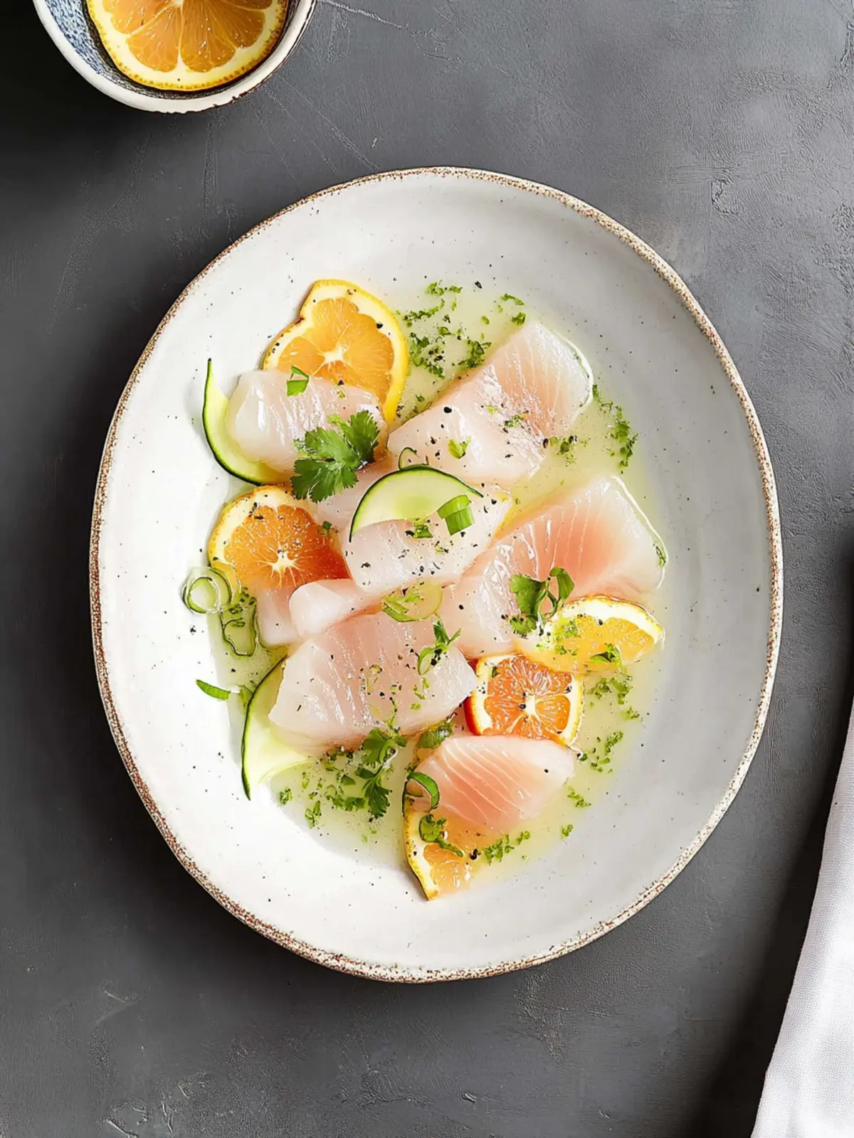 Hamachi Crudo with Grapefruit and Serrano Chili Delight 2 Hamachi Crudo with Grapefruit and Serrano Chili
