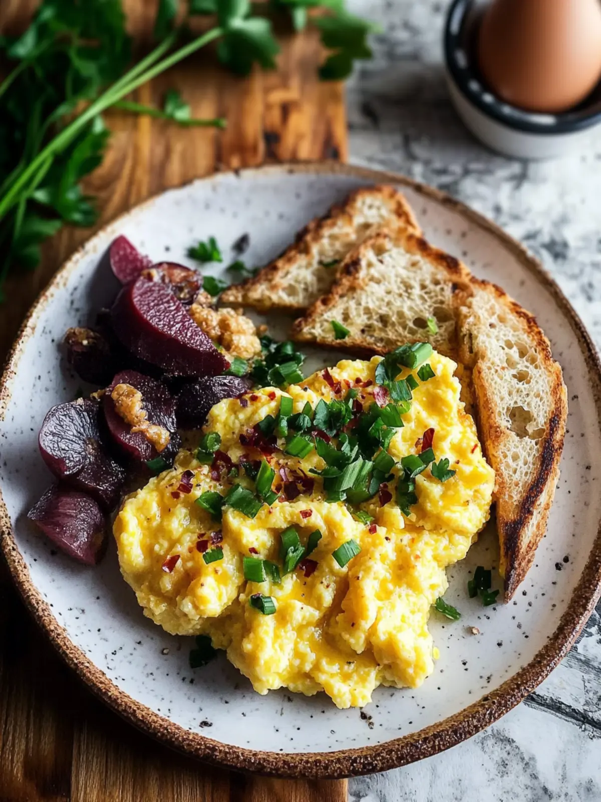 Ultimate Scrambled Egg Breakfast with Crispy Bacon & Potatoes 2 Ultimate Scrambled Egg Breakfast