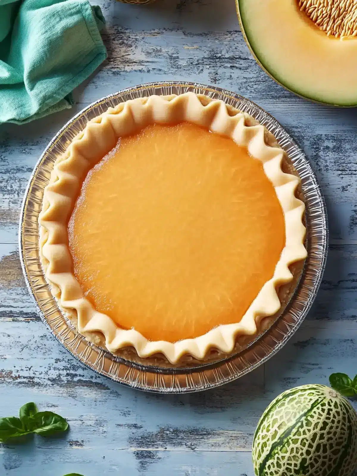 Light Cantaloupe Pie: A Refreshing No-Bake Summer Treat 4 Light Cantaloupe Pie