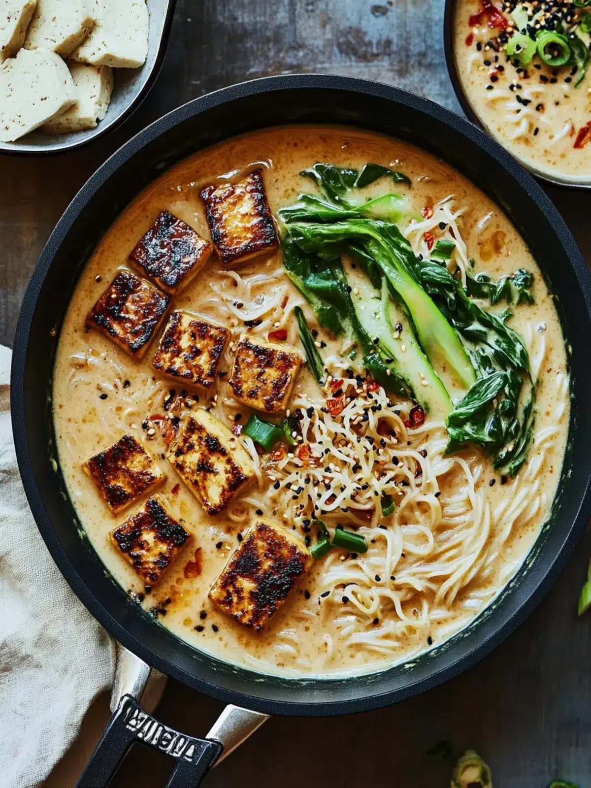 1-Pan Creamy Tahini Ramen with Teriyaki Tofu Bliss 3 1-Pan Creamy Tahini Ramen with Teriyaki Tofu (nut-free)