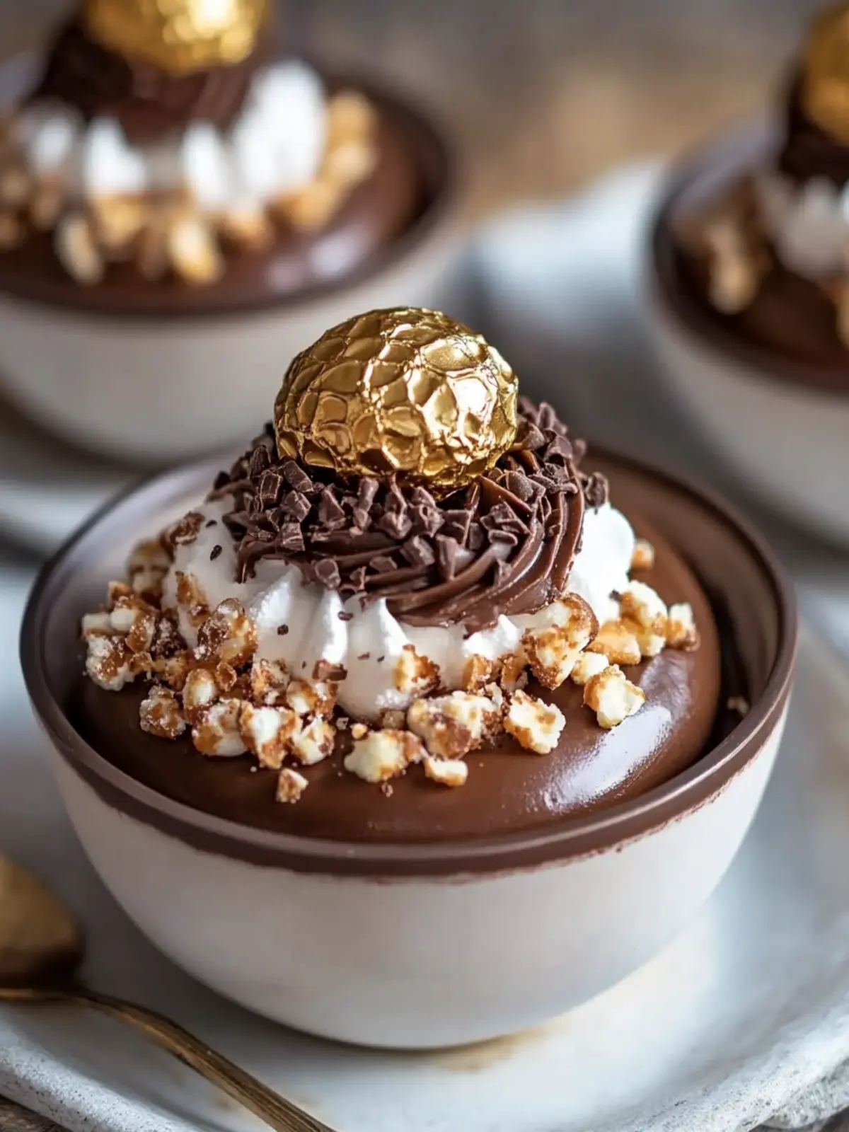 Irresistible Ferrero Rocher Chocolate Mousse Dessert Bowls 4 Ferrero Rocher Chocolate Mousse Dessert Bowls