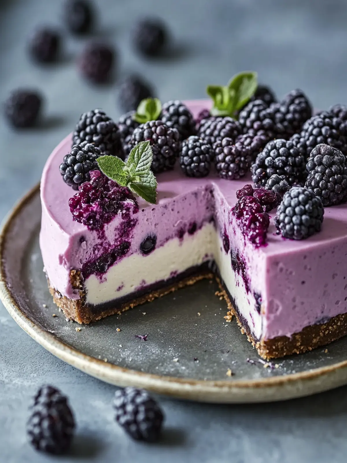 Delicious No Bake Blackberry Cheesecake for Effortless Indulgence 4 No Bake Blackberry Cheesecake