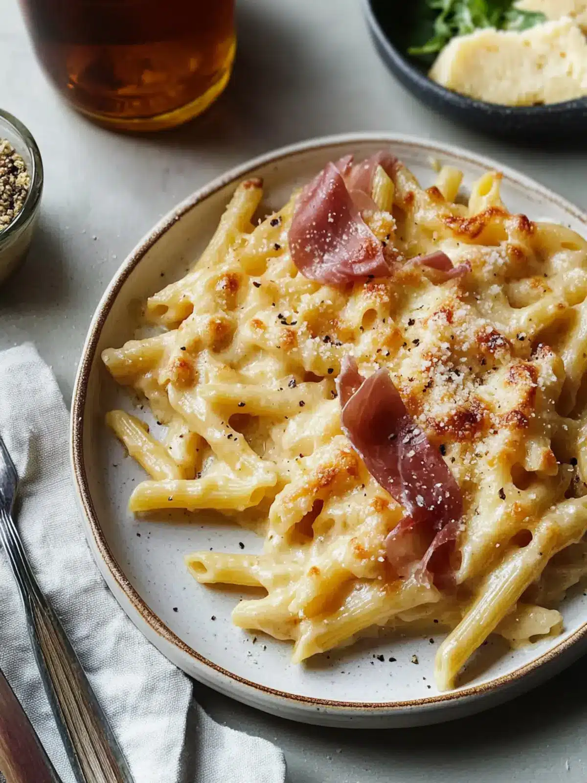 Creamy Baked Pasta with Gruyère and Prosciutto Bliss 3 Creamy Baked Pasta with Gruyère and Prosciutto
