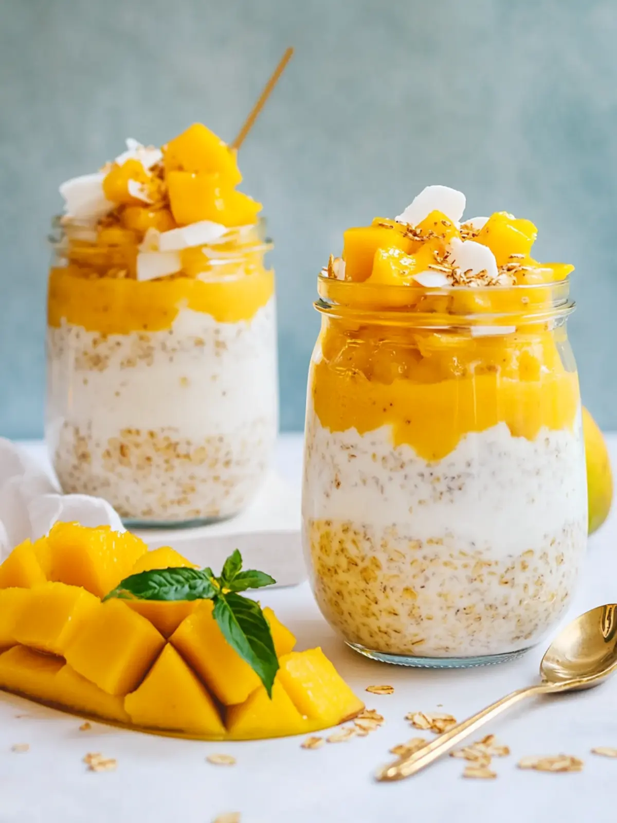 Delicious Mango Coconut Overnight Oats for Energizing Mornings 3 mango coconut overnight oats