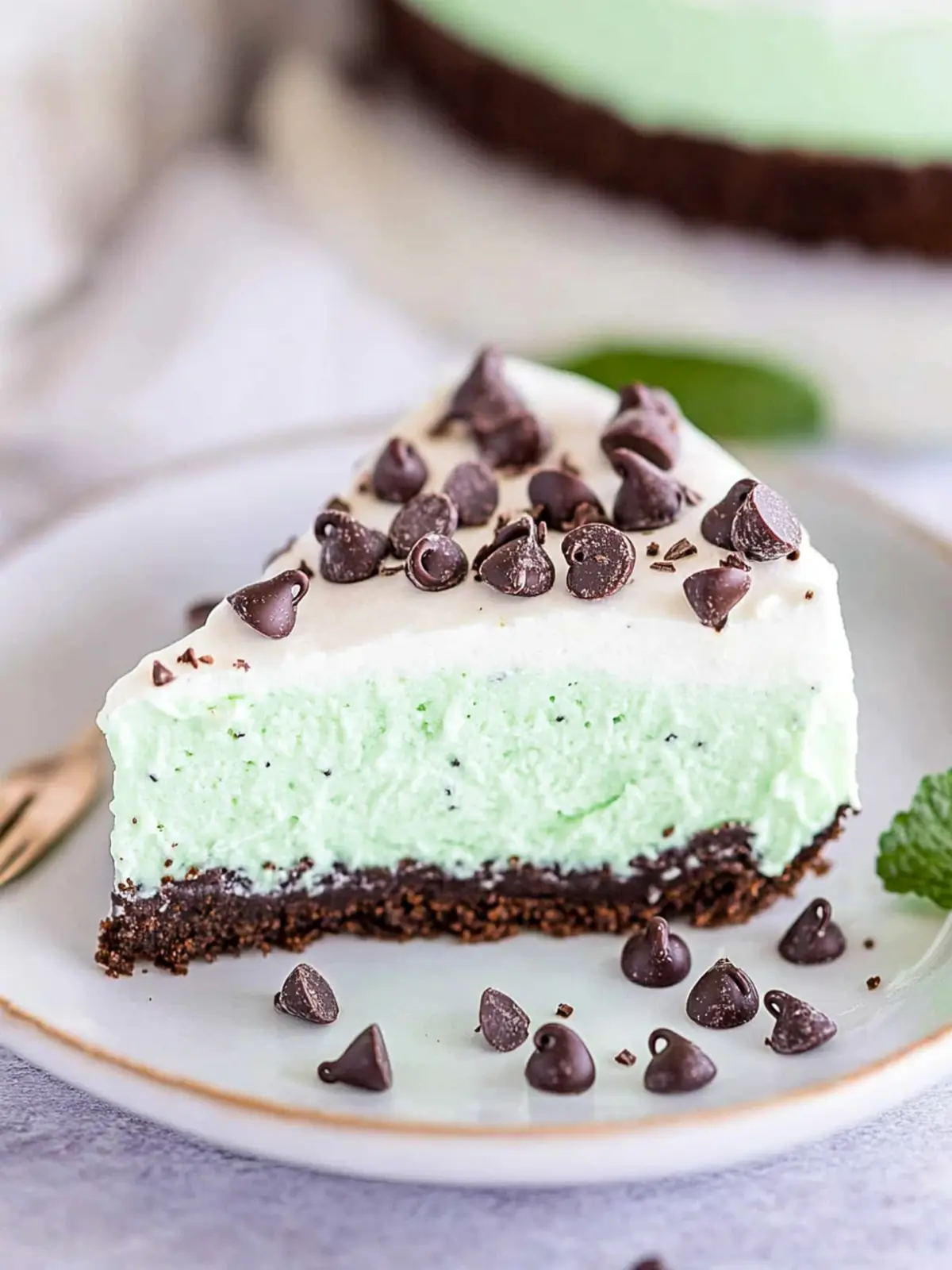 No-Bake Mint Chocolate Chip Cheesecake That Wows Every Bite 3 No-Bake Mint Chocolate Chip Cheesecake