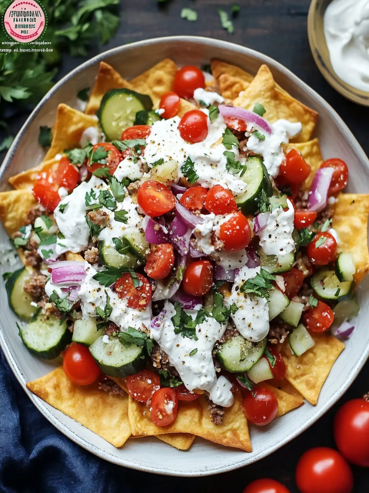 Delicious Greek Nachos with Cumin-Lamb for Game Day Fun 3 Greek Nachos
