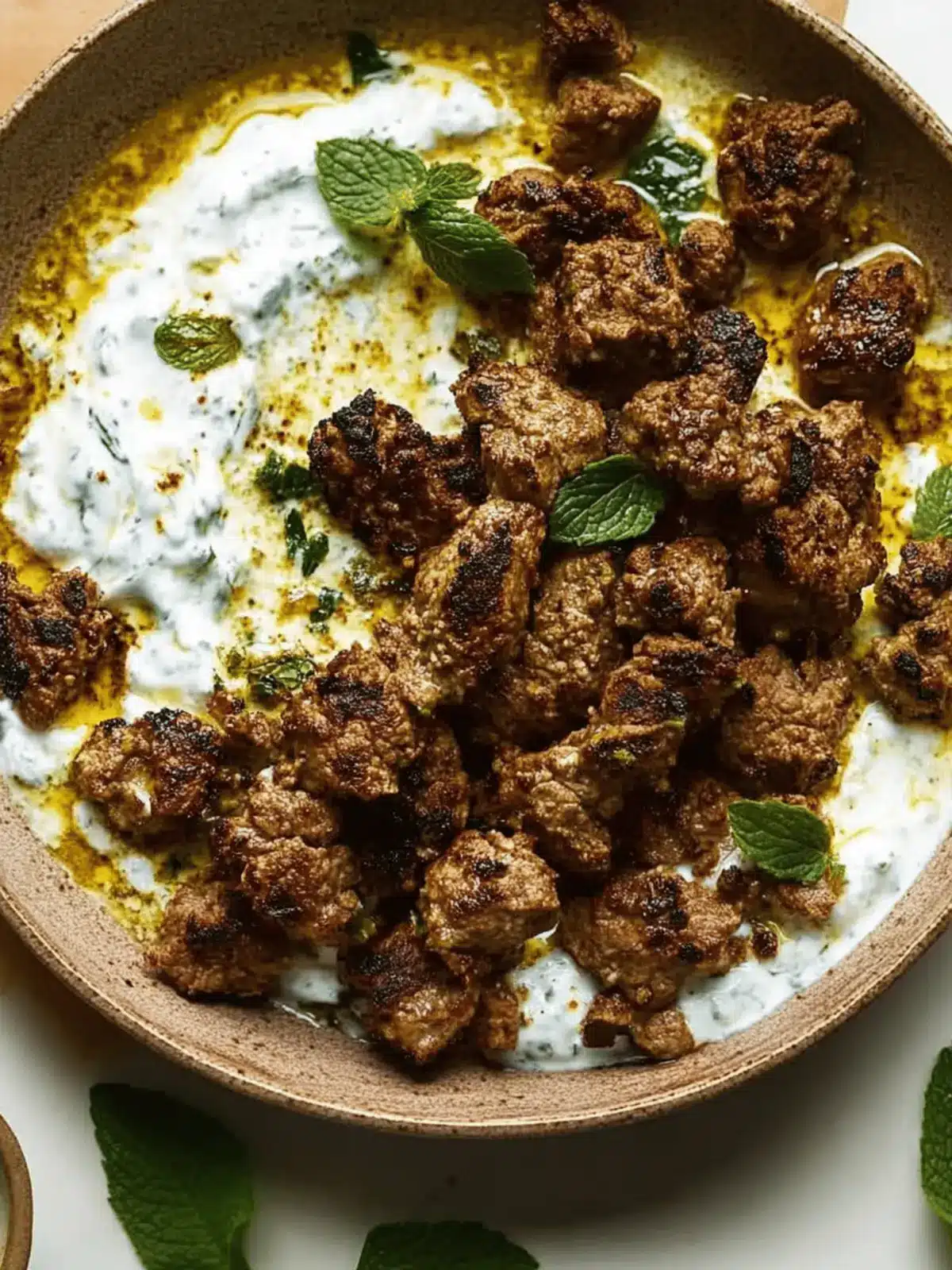 Smashed Beef Kebab with Cucumber Yogurt: A Flavor Explosion 3 Smashed Beef Kebab With Cucumber Yogurt