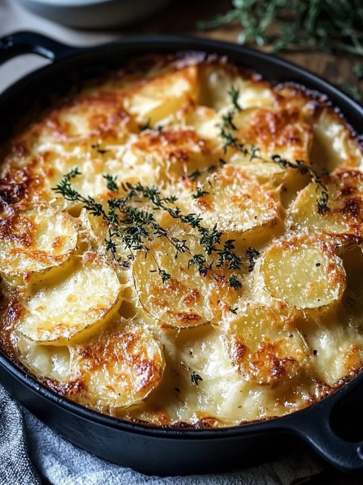 Delicious Crispy Parmesan and Gruyere Potato Gratin Recipe 3 Crispy Parmesan and Gruyere Potato Gratin