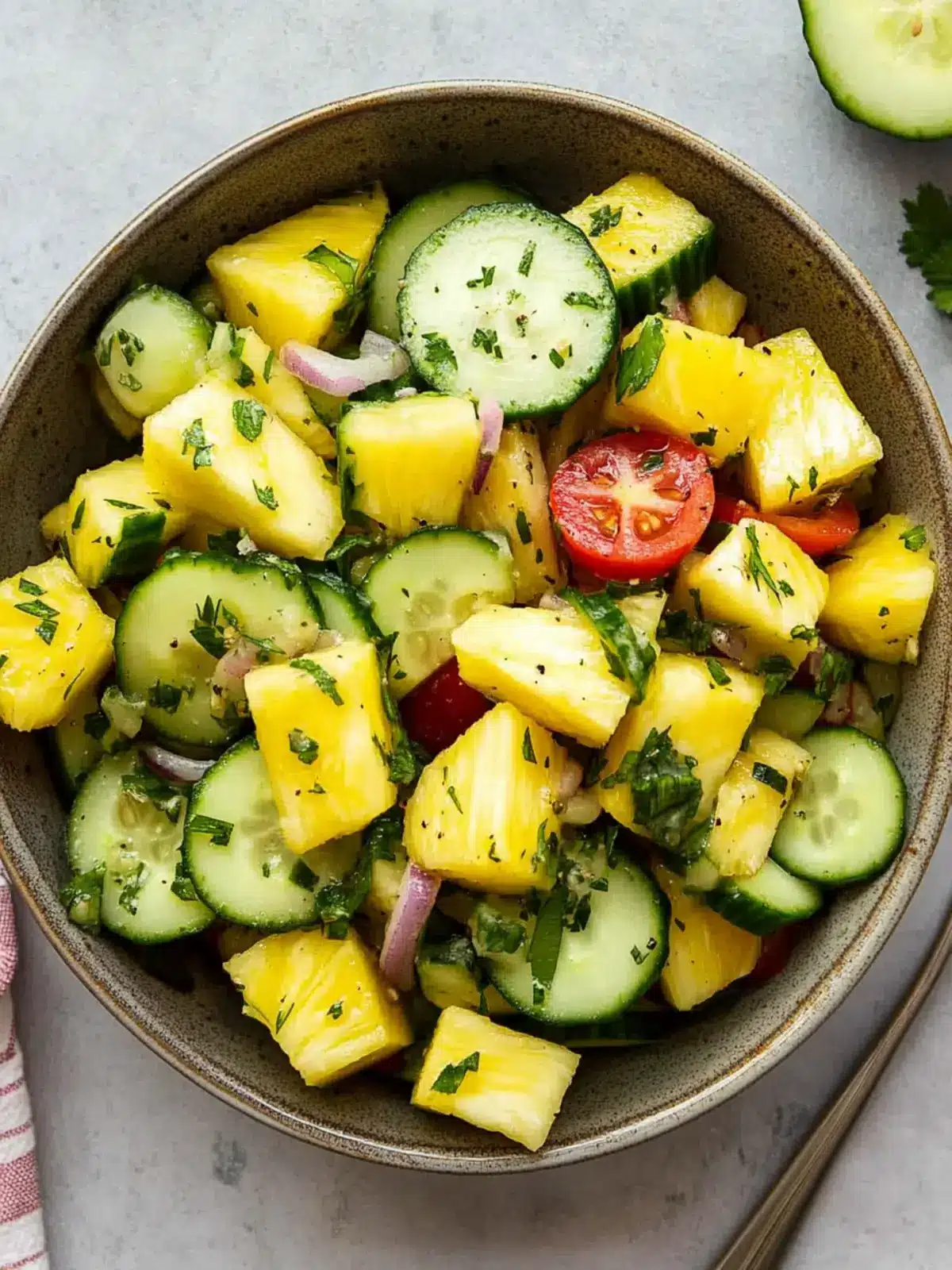 Zesty Pineapple-Cucumber Salad for Refreshing Summer Vibes 3 Pineapple-Cucumber Salad
