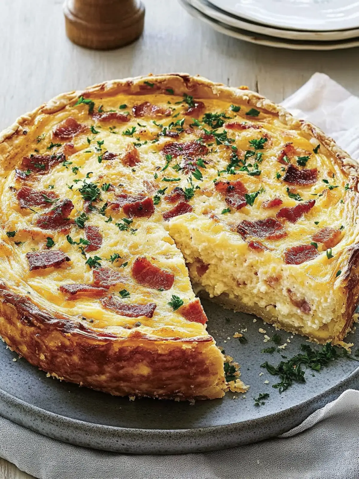 Bacon-and-Cheddar Grits Quiche: Comfort Food at Its Best 2 Bacon-and-Cheddar Grits Quiche