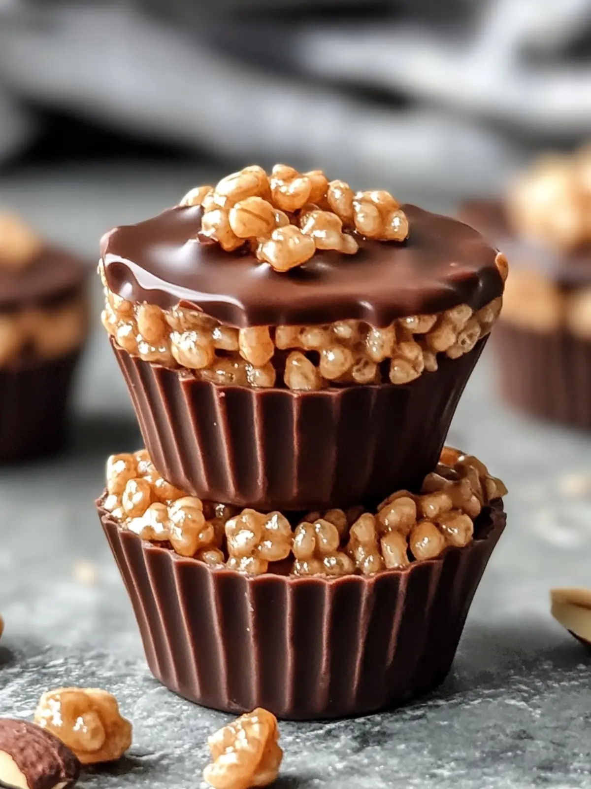 Decadent Chocolate Peanut Butter Rice Krispie Cups You ll Love 2 Chocolate Peanut Butter Rice Krispie Cups