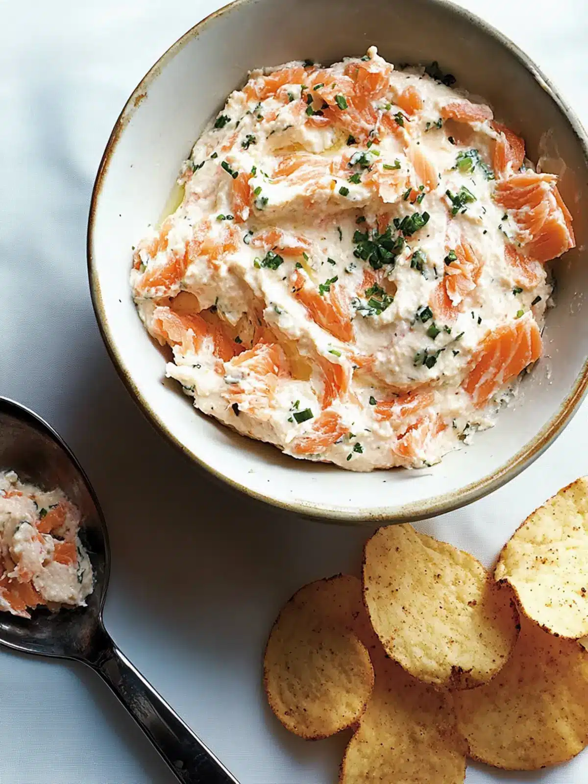 Savory Smoked Salmon Dip with Crispy Bagel Chips Delight 4 Smoked Salmon Dip with Bagel Chips