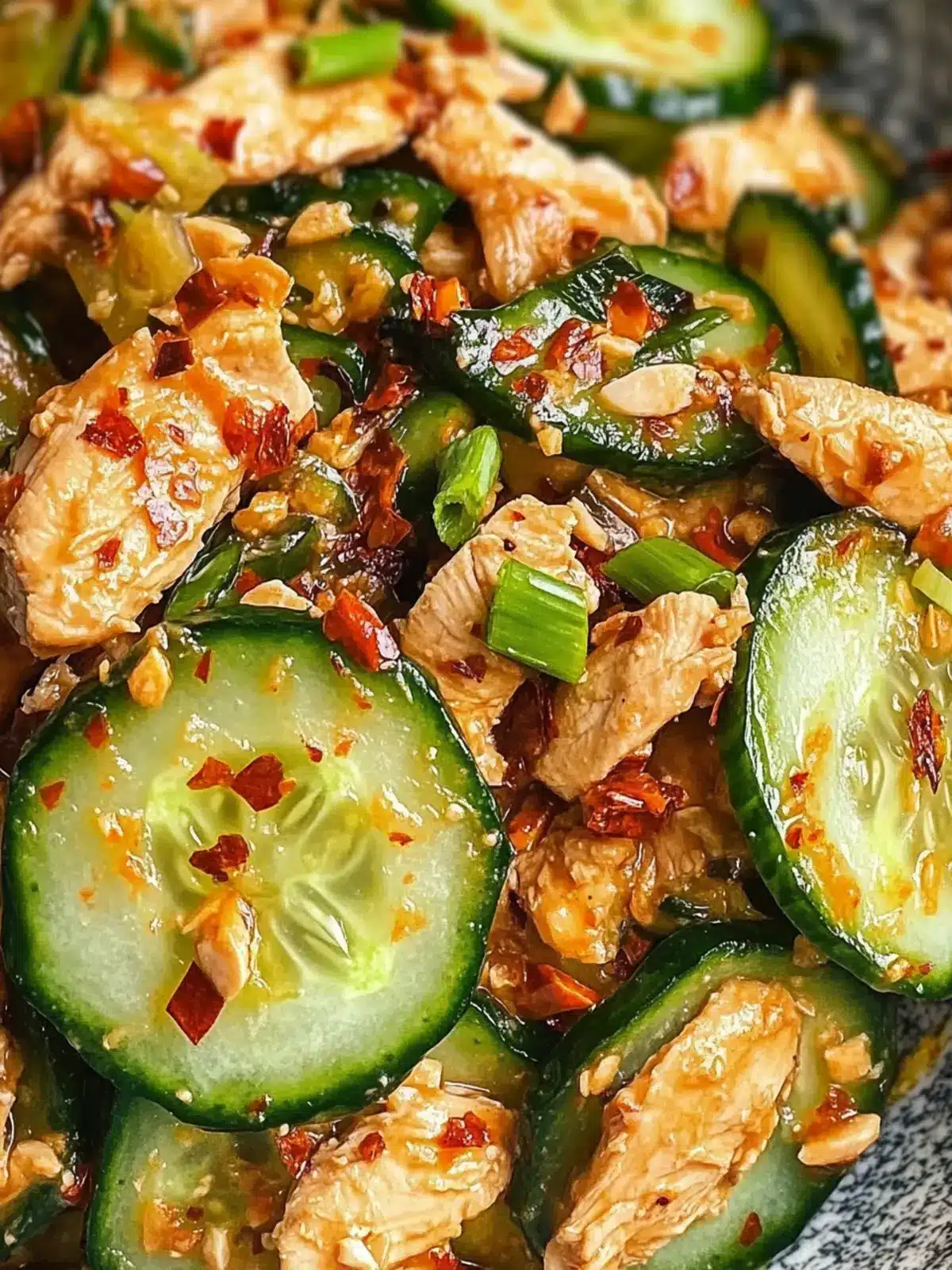 Zesty Thai Cucumber Salad with Chicken for a Fresh Twist 4 Thai Cucumber Salad with Chicken