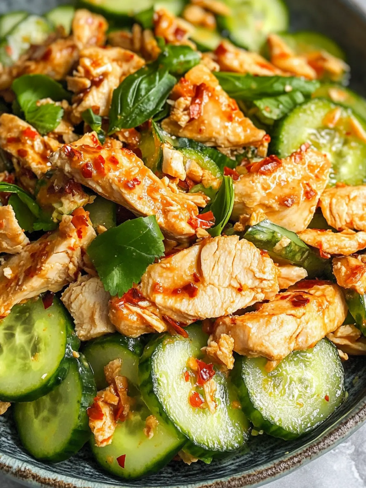Zesty Thai Cucumber Salad with Chicken You ll Crave Daily 3 Thai Cucumber Salad with Chicken