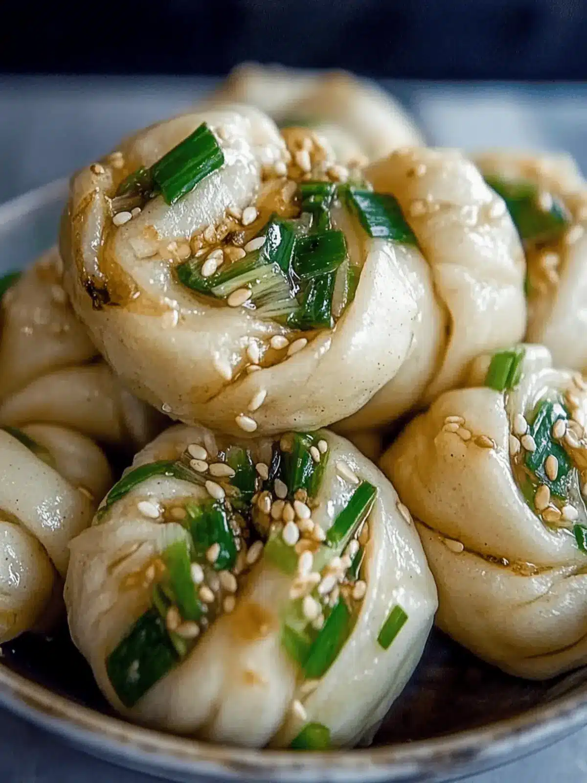 Pan-Fried Scallion and Toasted Sesame Buns Made Easy 3 Pan-Fried Scallion and Toasted Sesame Buns or Hua Juan