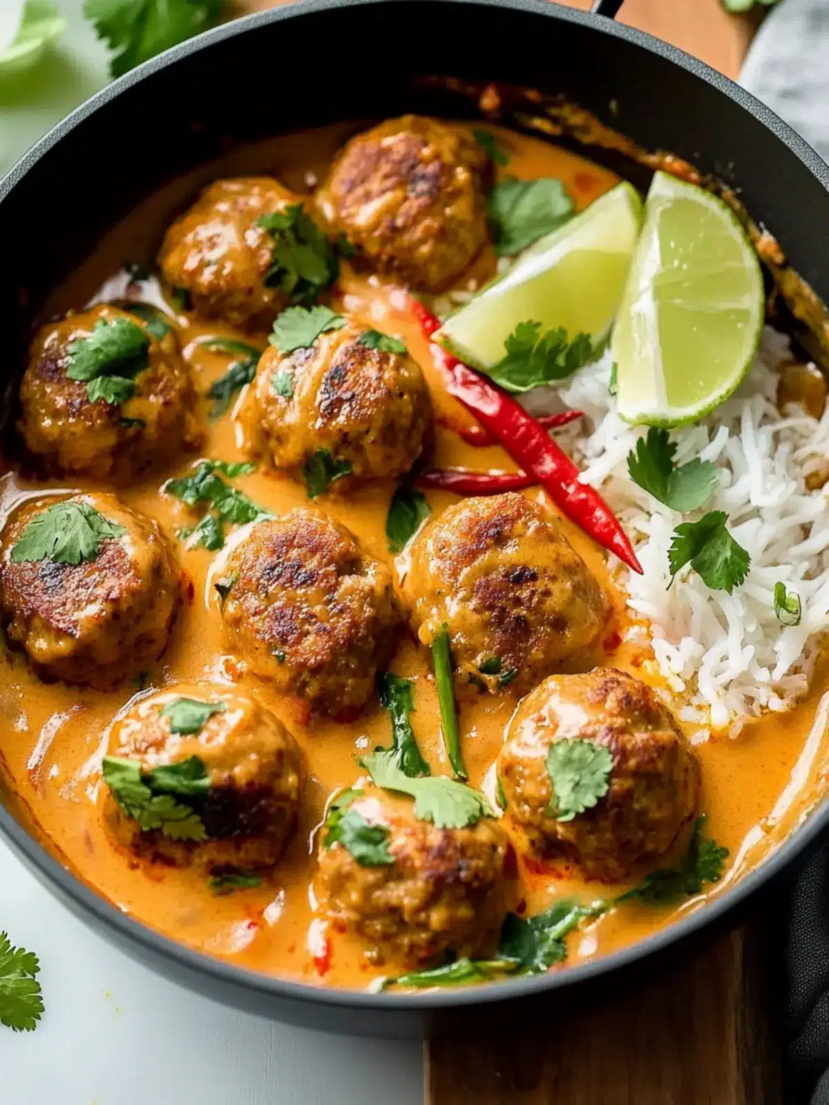 Thai Turkey Meatballs in Coconut Red Curry Sauce Bliss 3 Thai Turkey Meatballs In Coconut Red Curry Sauce