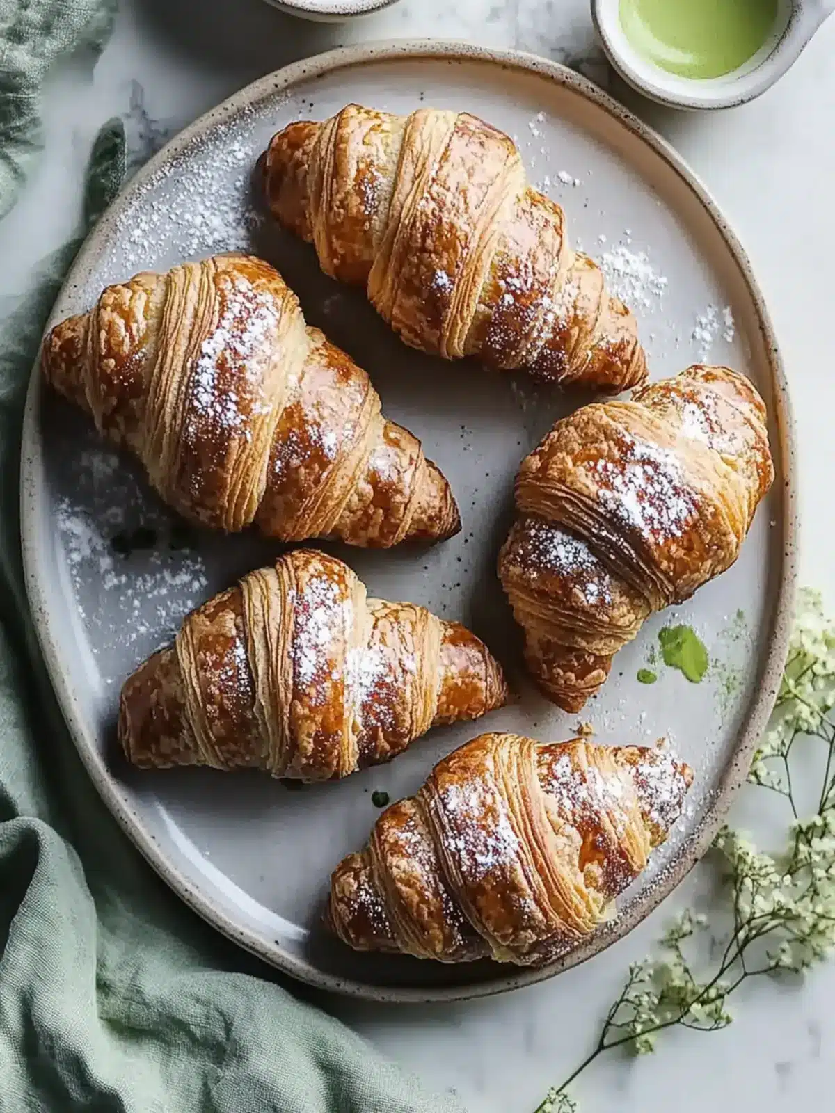 Deliciously Easy Matcha Croissants for a Sweet Treat 3 Easy Matcha Croissants