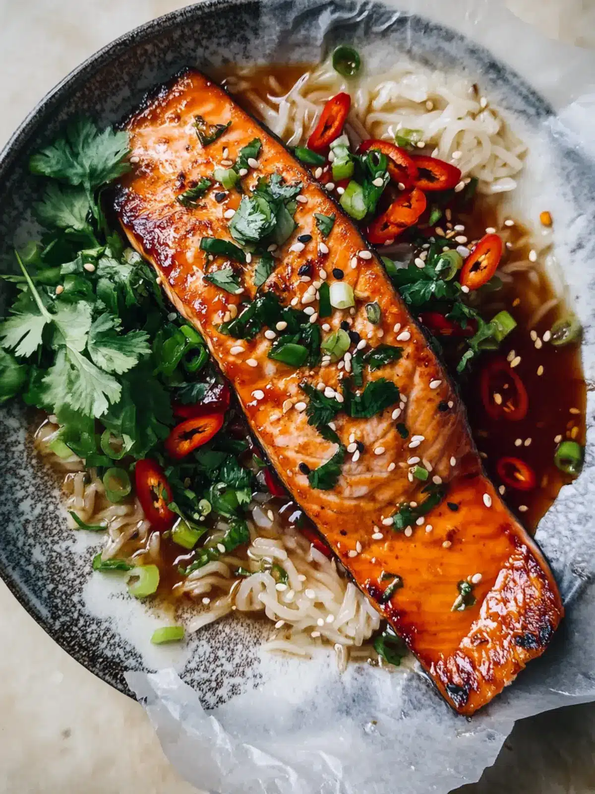 Sweet, Spicy Asian Salmon & Rice Noodles for Busy Nights 2 Sweet, Spicy Asian Salmon & Rice Noodles