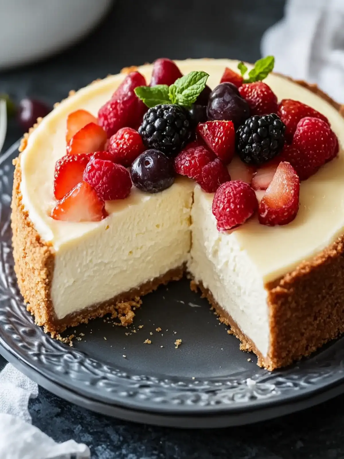 Classic New York Style Cheesecake: Indulge in Pure Joy 3 Classic New York Style Cheesecake