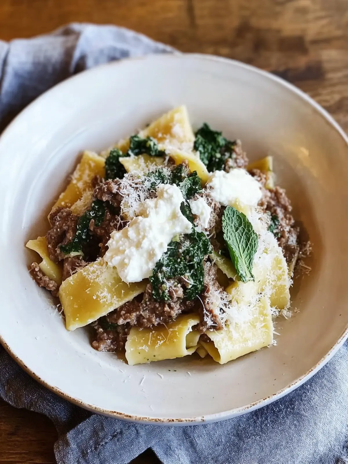 Pappardelle With Lamb Ragu, Mint Pesto & Lemony Ricotta Bliss 3 Pappardelle With Lamb Ragu, Mint Pesto and Lemony Ricotta